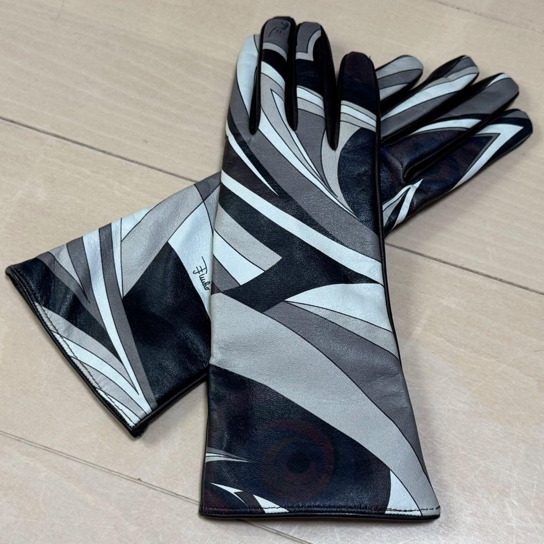 未使用品　エミリオプッチ　7サイズ　レザーグローブ(手袋)