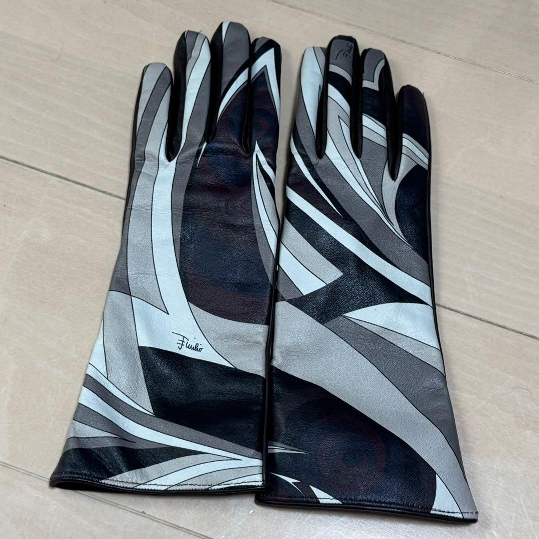 未使用品　エミリオプッチ　7サイズ　レザーグローブ(手袋)
