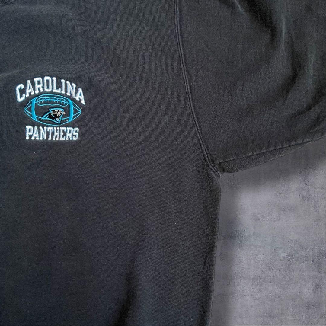 90‘sUSA製　チャンピオンスウェットNFLパンサーズ　前Vガゼット　ネイビー