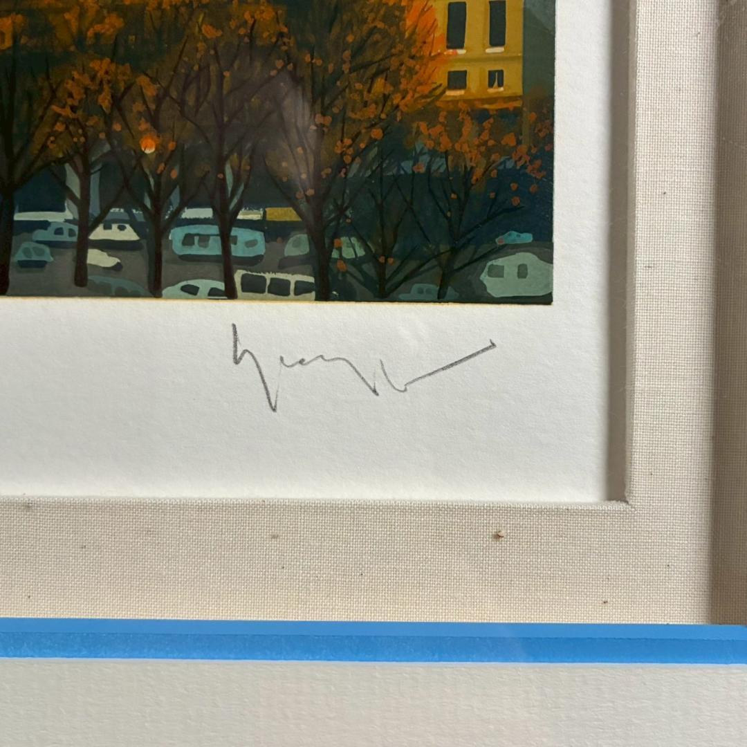 美品 ヒロ・ヤマガタ「そよ風に乗って」シルクスクリーン 大作 直筆サイン保証書有