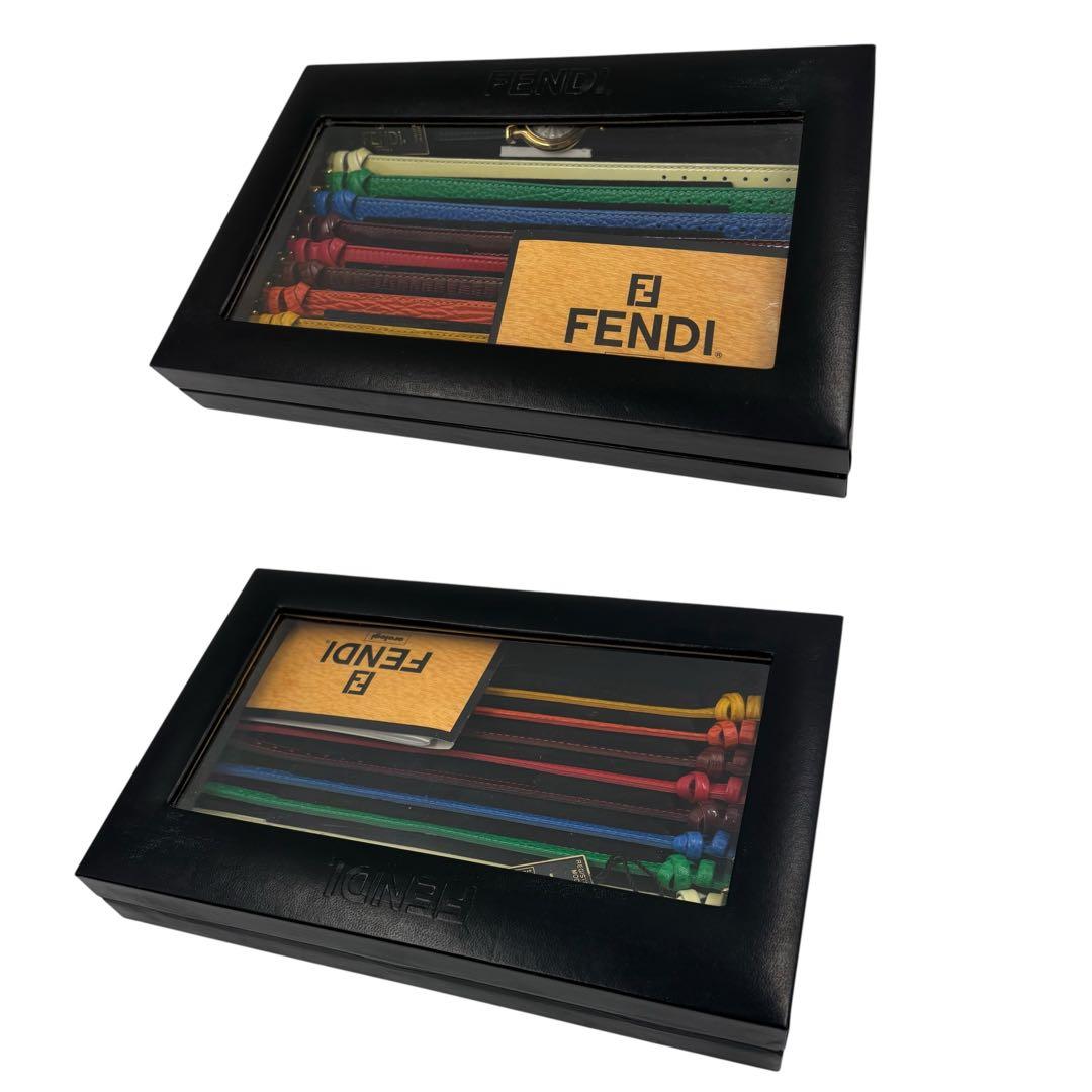 【美品】フェンディ チェンジベルト9本 カメレオン シェル文字盤 腕時計 付属品