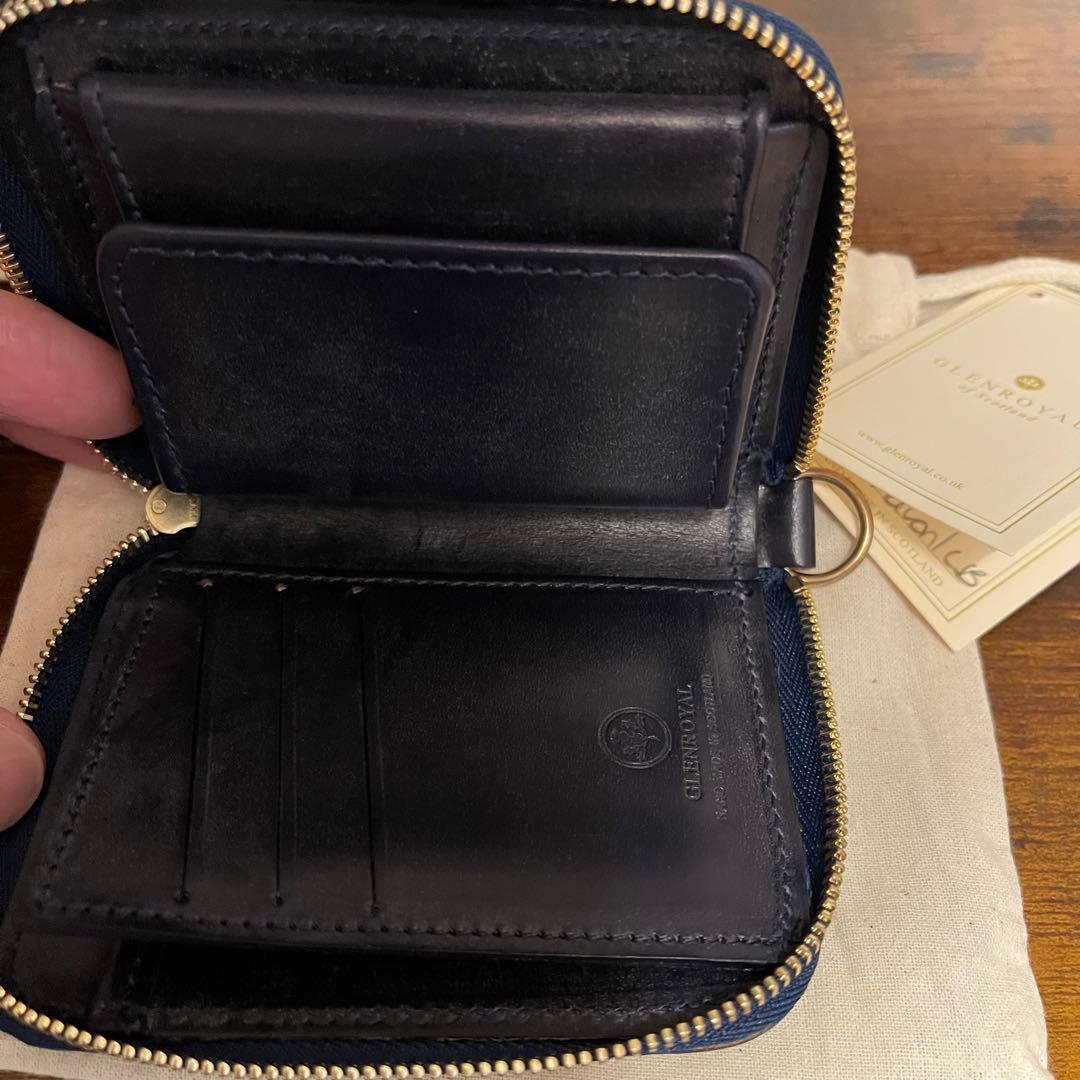 本日まで限定値下げ！【未使用 保証書有り】グレンロイヤル　二折りジップウォレット