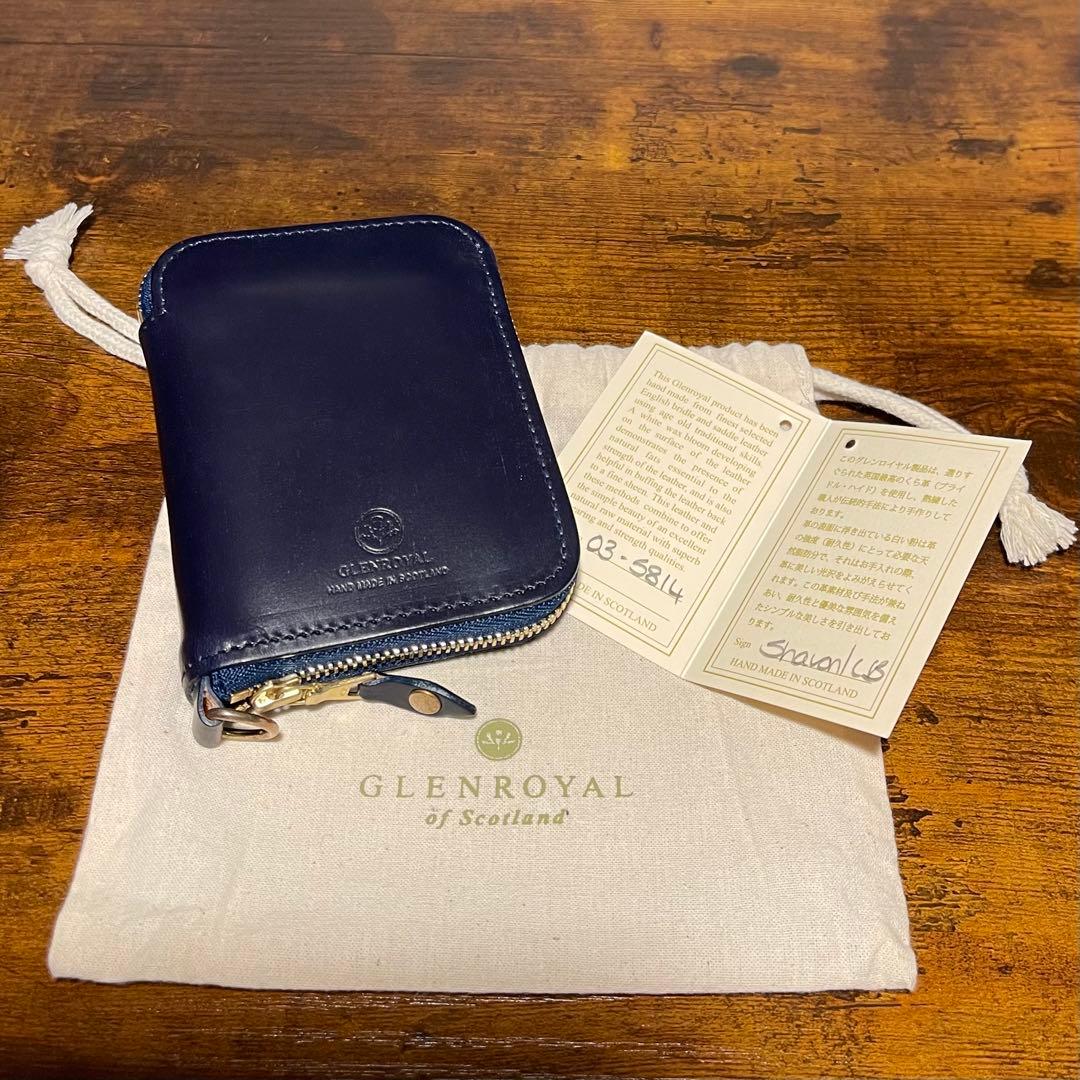 本日まで限定値下げ！【未使用 保証書有り】グレンロイヤル　二折りジップウォレット