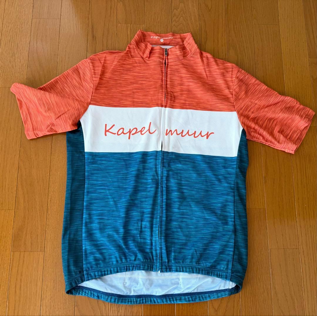 Kapel muur サイクルジャージ 半袖 オレンジ・青