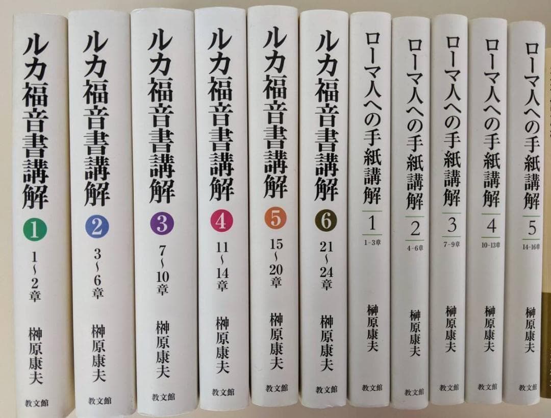 榊原康夫　著作21冊　『ルカ福音書講解』『ローマ人への手紙講解 』他　聖書