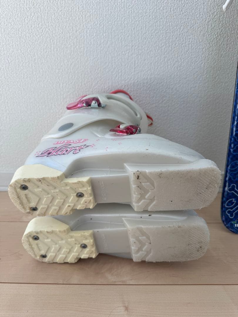 ジュニア　125cmスキー板＆ブーツセット　ワンピース柄