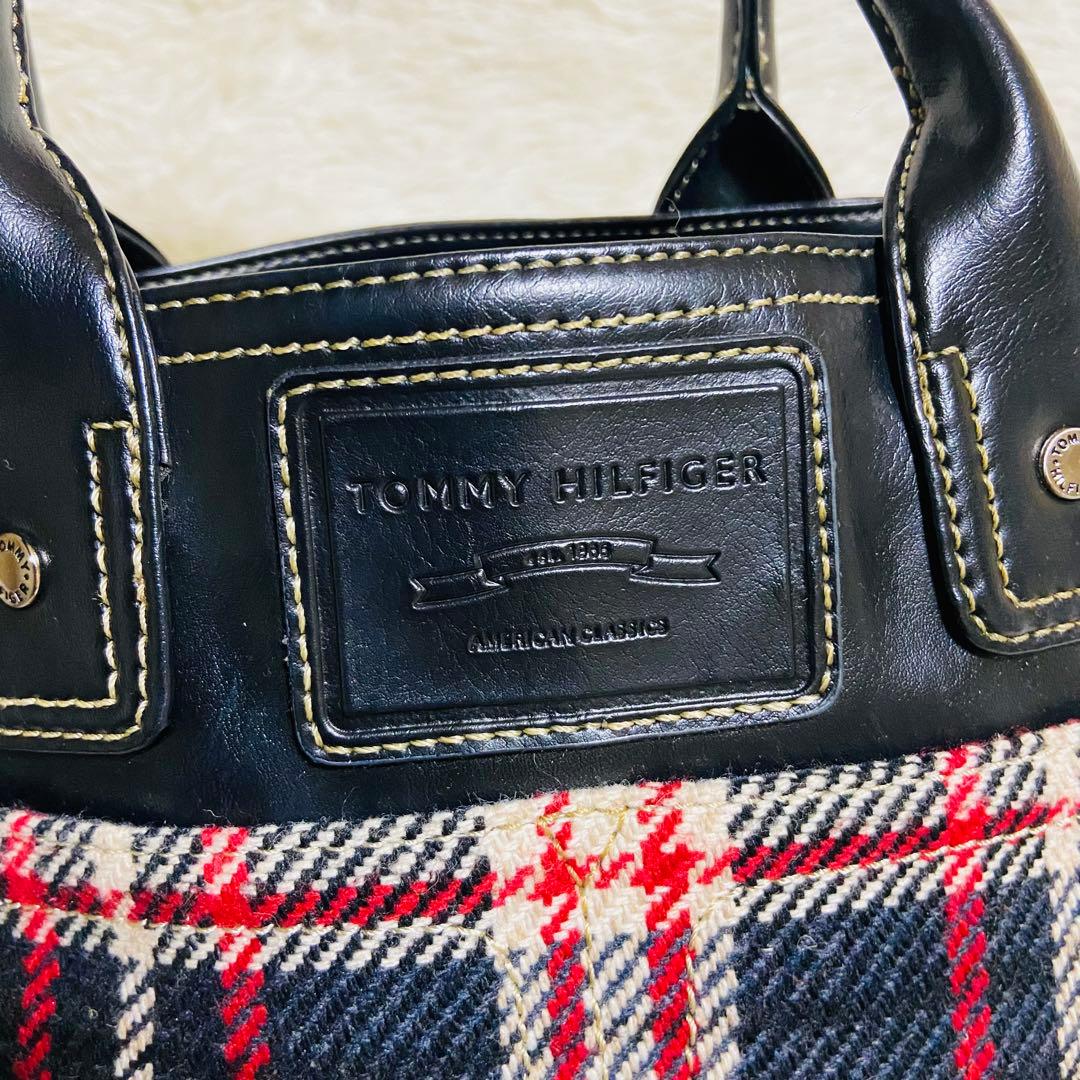  ✨トミーヒルフィガー✨ツイード✨トートバッグ✨肩がけ