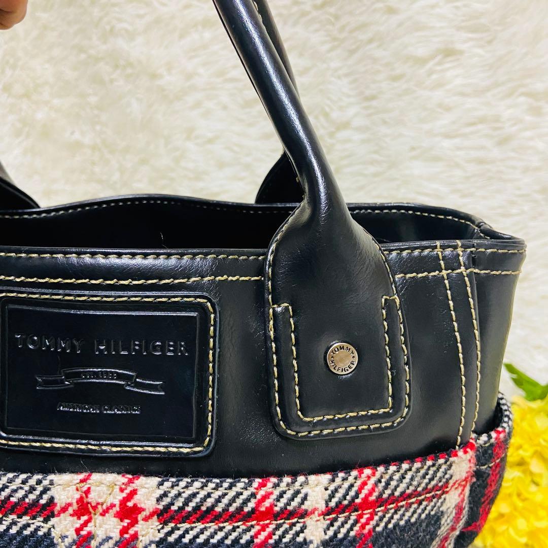  ✨トミーヒルフィガー✨ツイード✨トートバッグ✨肩がけ