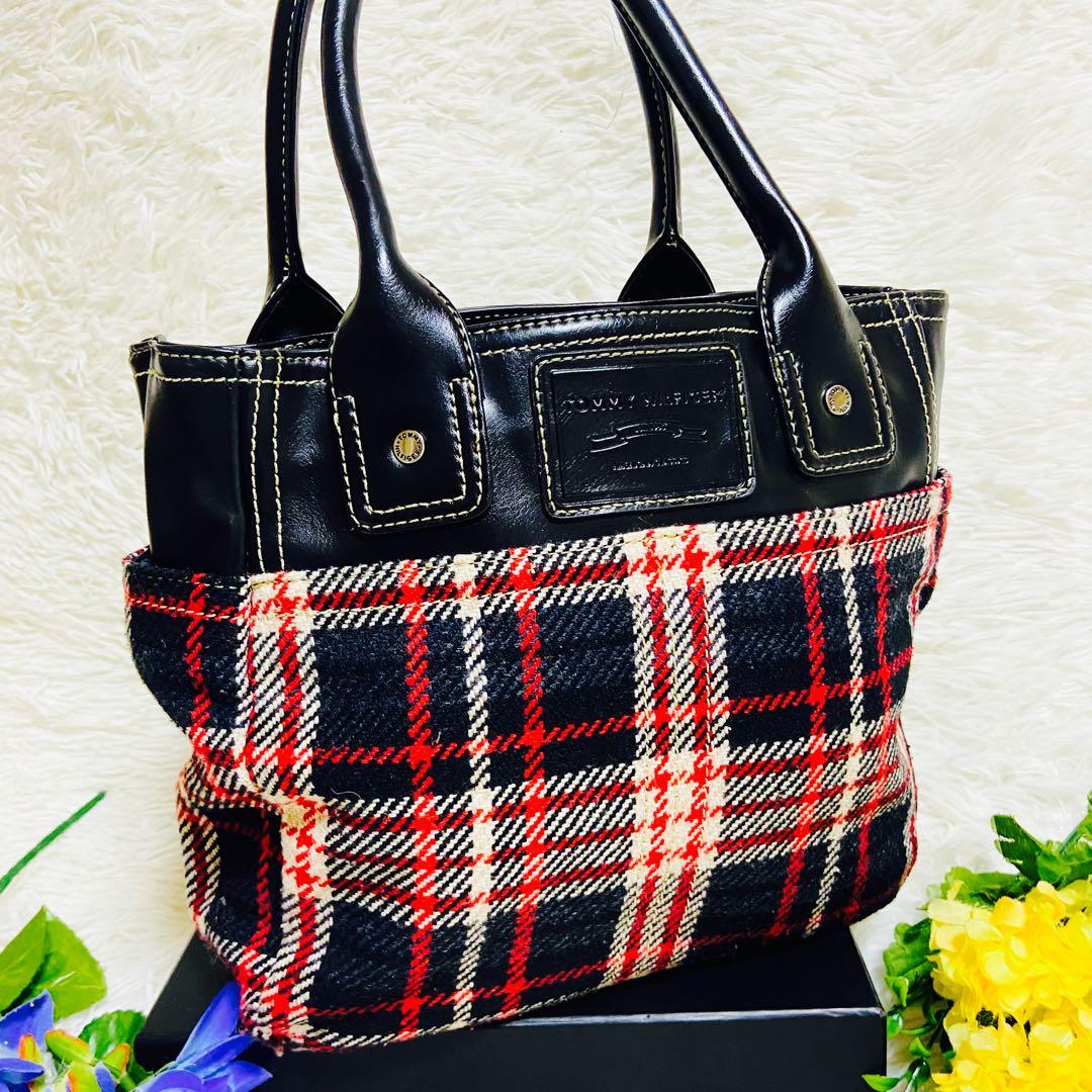  ✨トミーヒルフィガー✨ツイード✨トートバッグ✨肩がけ