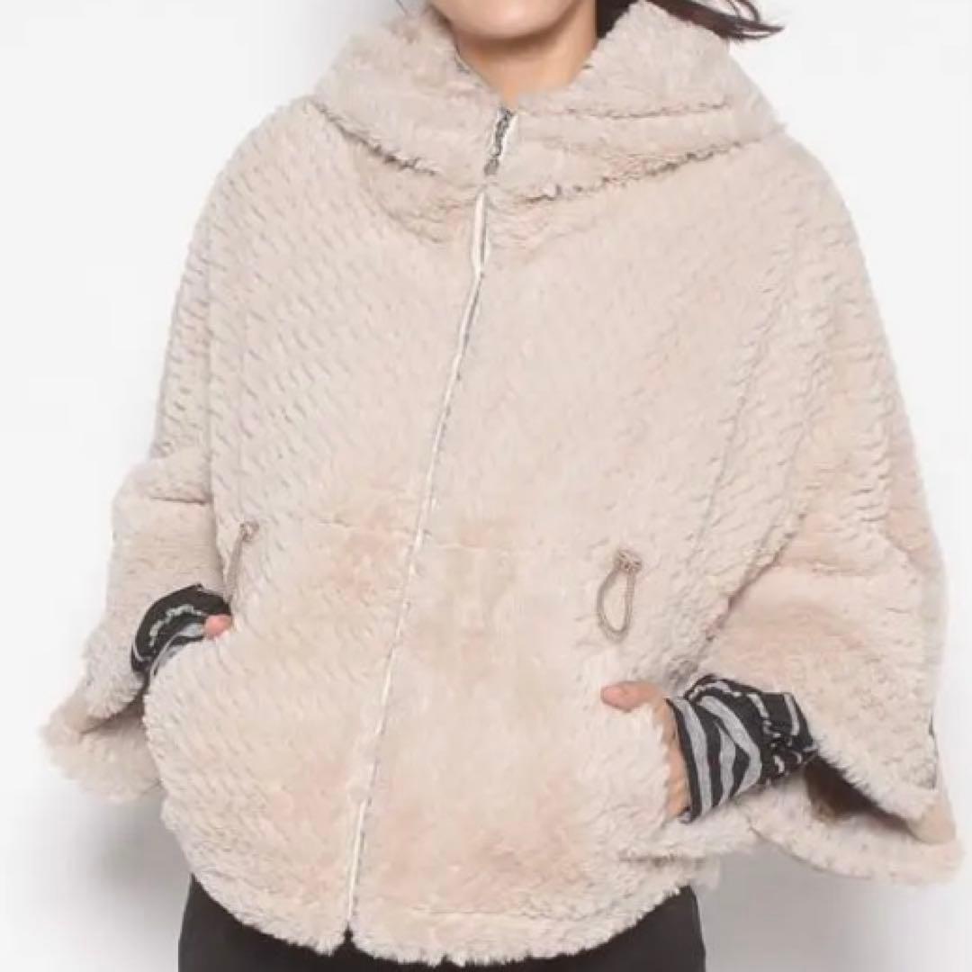 Leilian レリアン フェイクファー フーデッド ショートコート 日本製