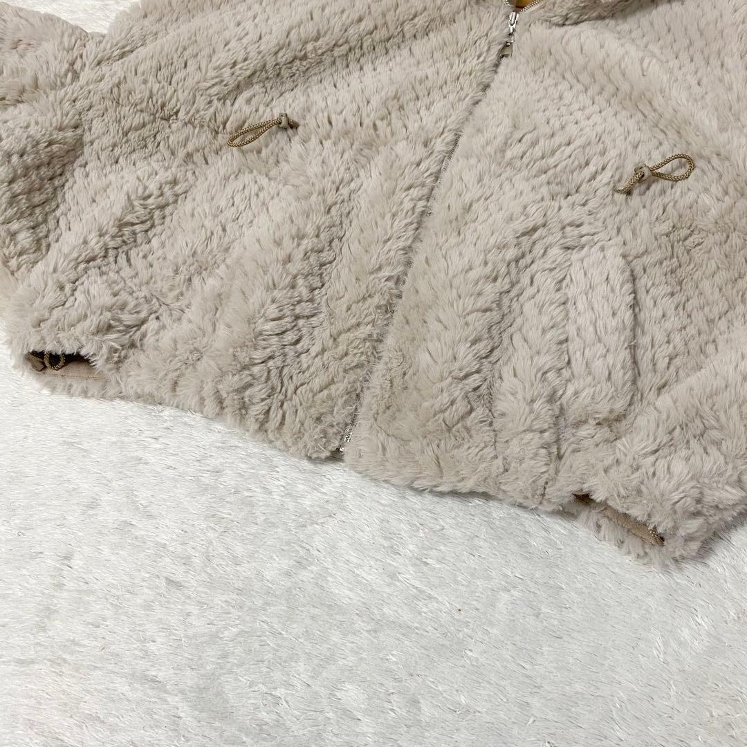 Leilian レリアン フェイクファー フーデッド ショートコート 日本製