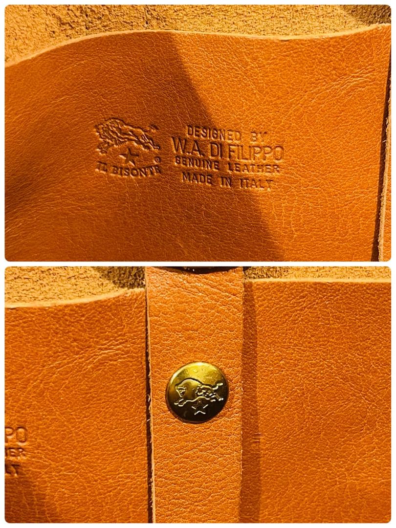 【極美品】イルビゾンテ トートバッグ レザー 型押しロゴ キャメル ハンドバッグ