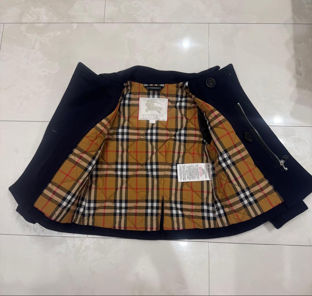BURBERRY ネイビー ウールコート　4Y