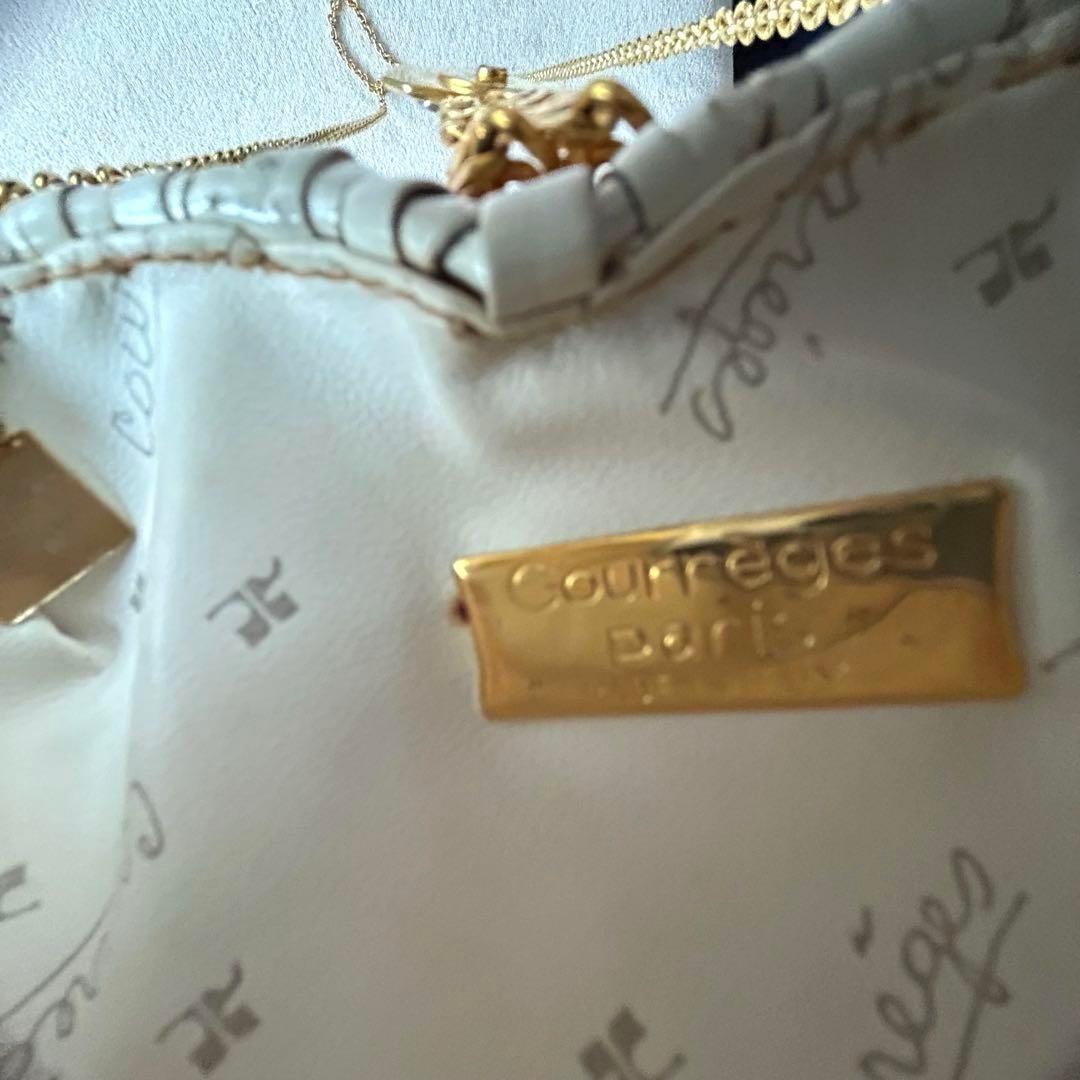 クレージュ かごバッグ Courreges チェーン ショルダー バッグ ハート