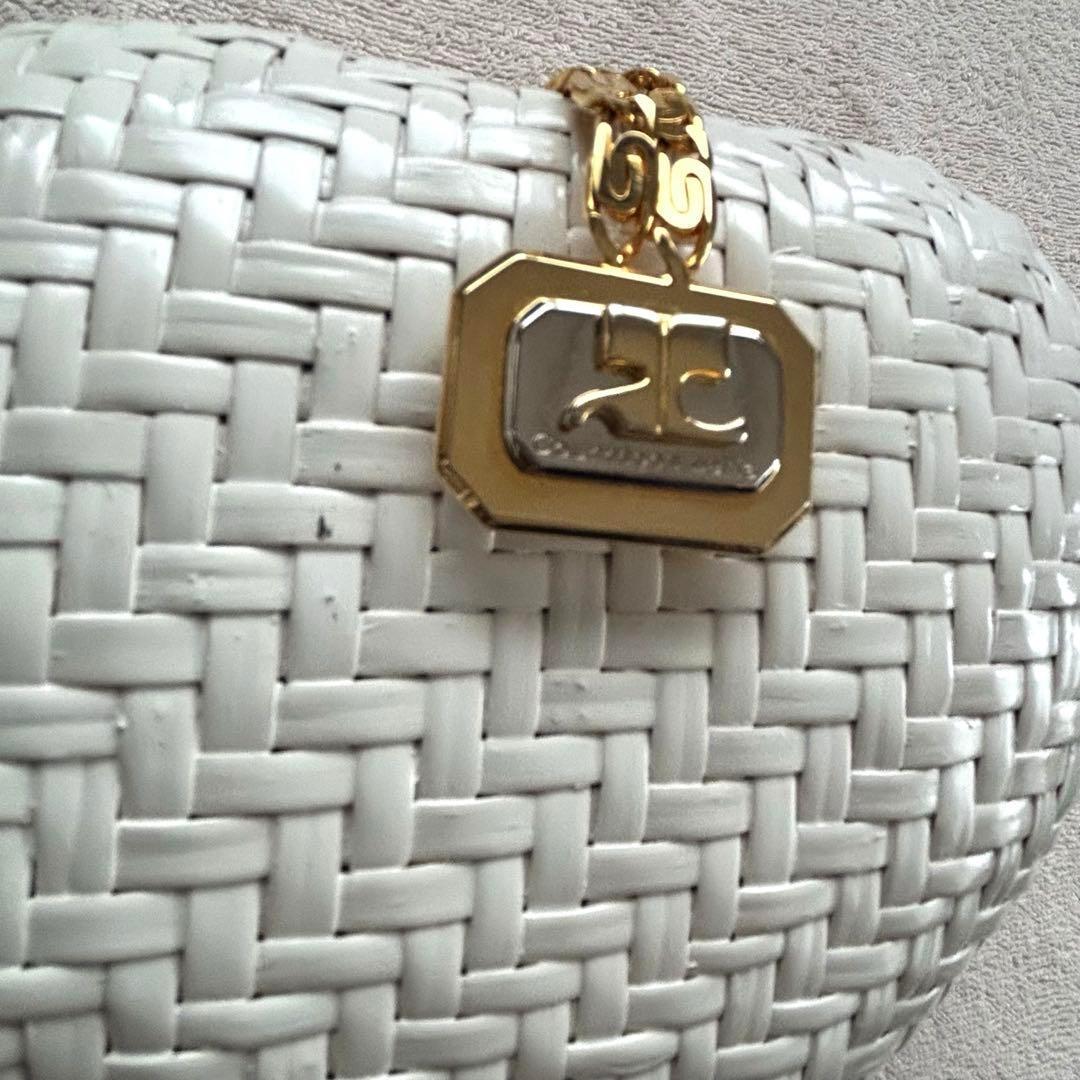 クレージュ かごバッグ Courreges チェーン ショルダー バッグ ハート