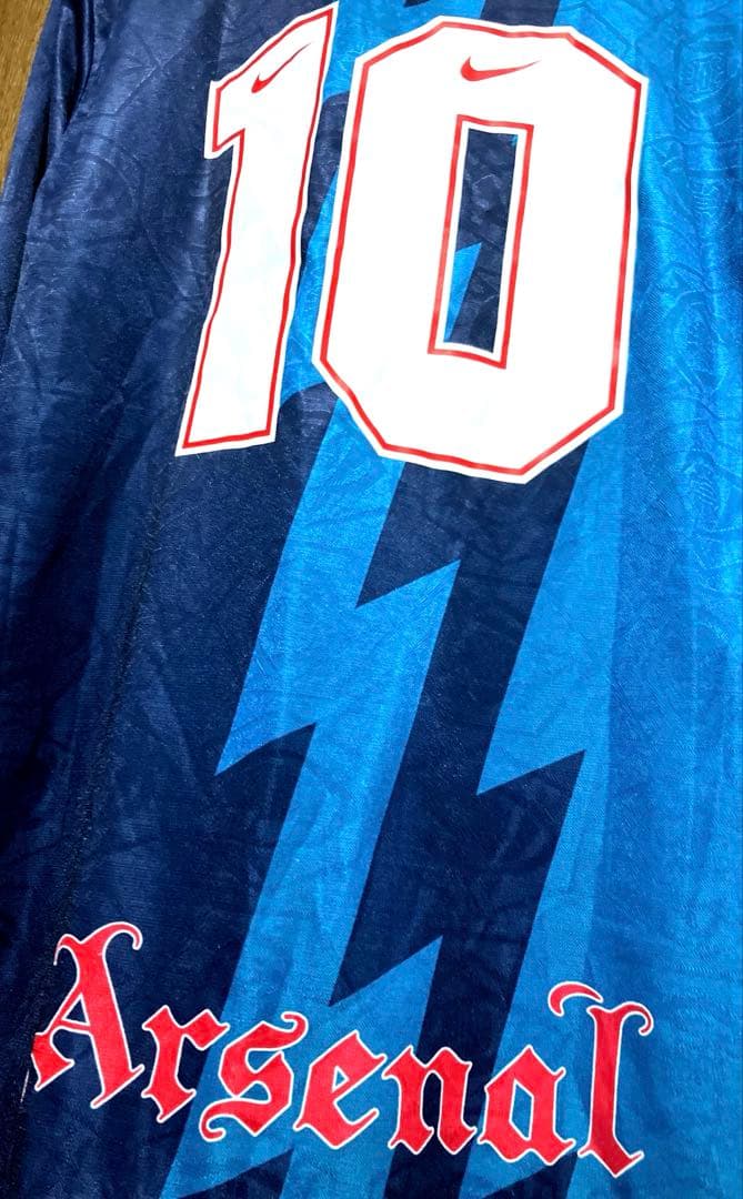 ベルカンプ　アーセナル　95/96 JVC ユニフォーム長袖　SIZE XL