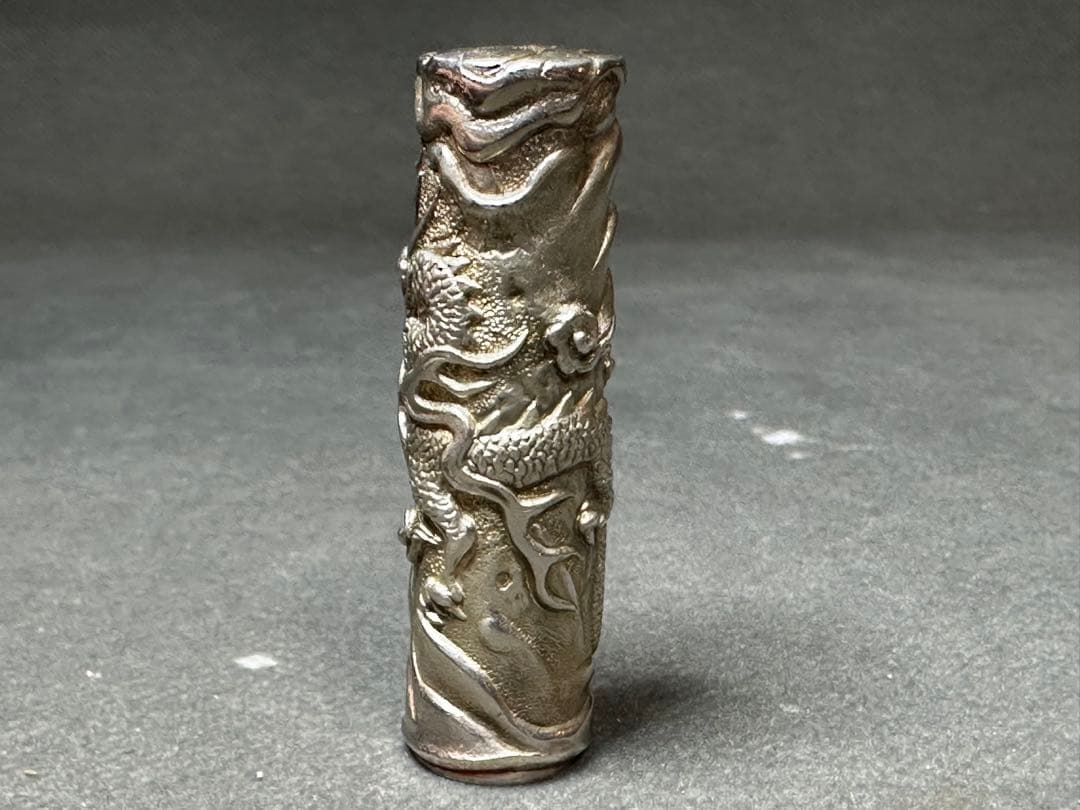 銀製　印材　印鑑　はんこ　ハンコ　 彫刻 細密細工