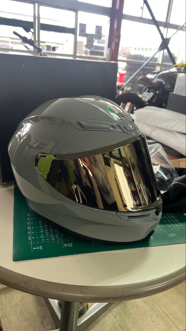 AGV K6 ナルドグレー　アジアンフィットMサイズ　純正ミラーシールド
