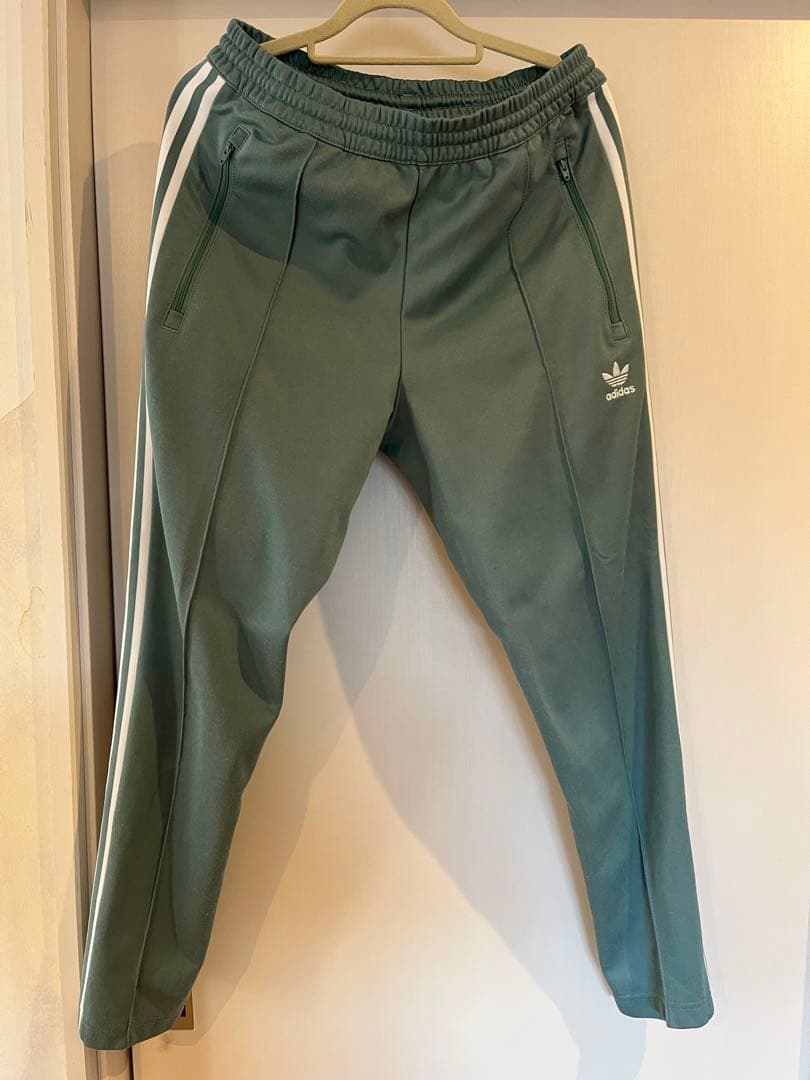 adidas originalsべッケンバウアー 上下　くすみグリーン L