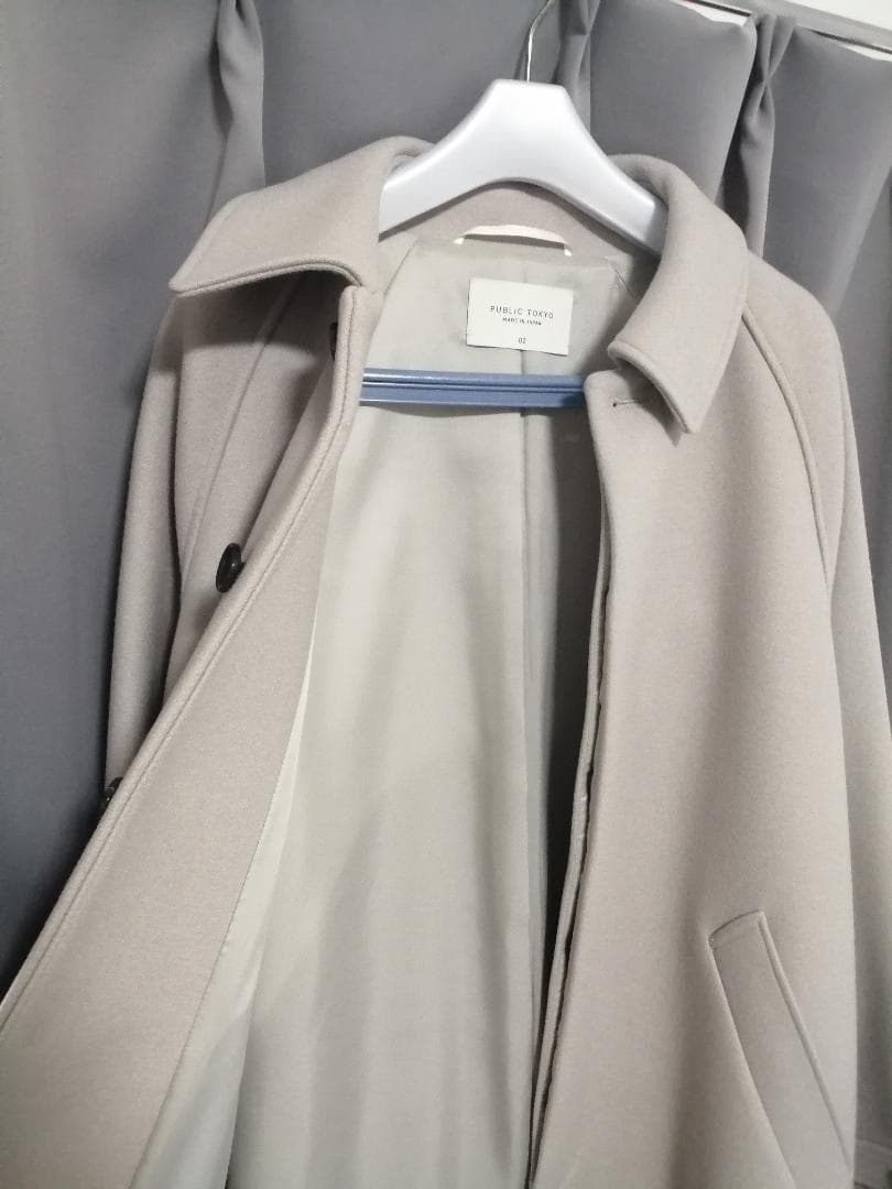 スーパー140’sウールメルトンオーバーサイズステンカラーコート