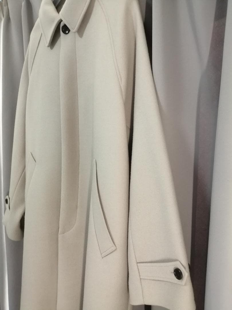 スーパー140’sウールメルトンオーバーサイズステンカラーコート