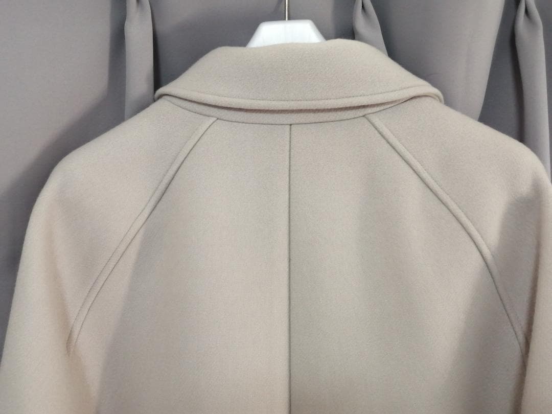 スーパー140’sウールメルトンオーバーサイズステンカラーコート