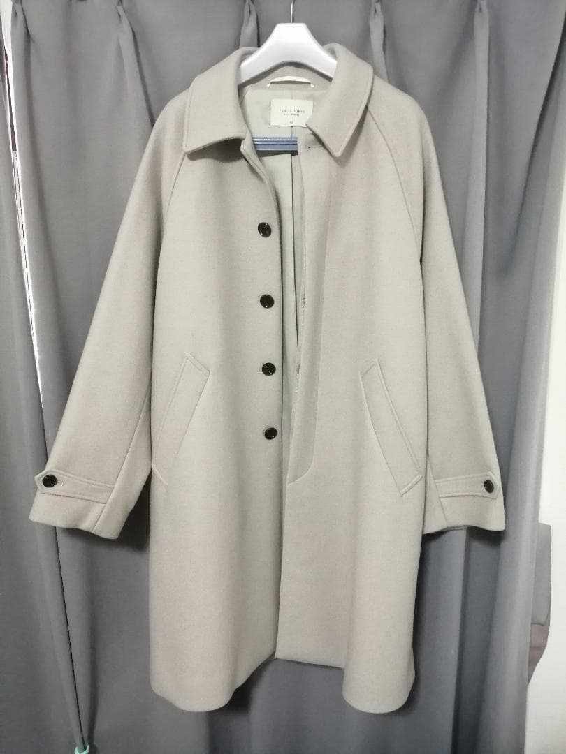 スーパー140’sウールメルトンオーバーサイズステンカラーコート