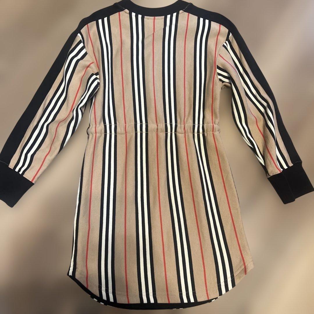BURBERRY ストライプ長袖ワンピース 8Y 128cm