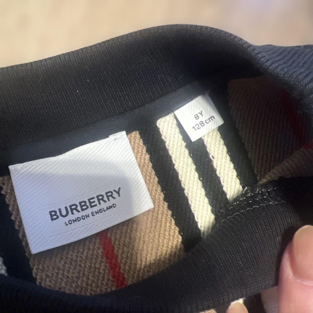 BURBERRY ストライプ長袖ワンピース 8Y 128cm