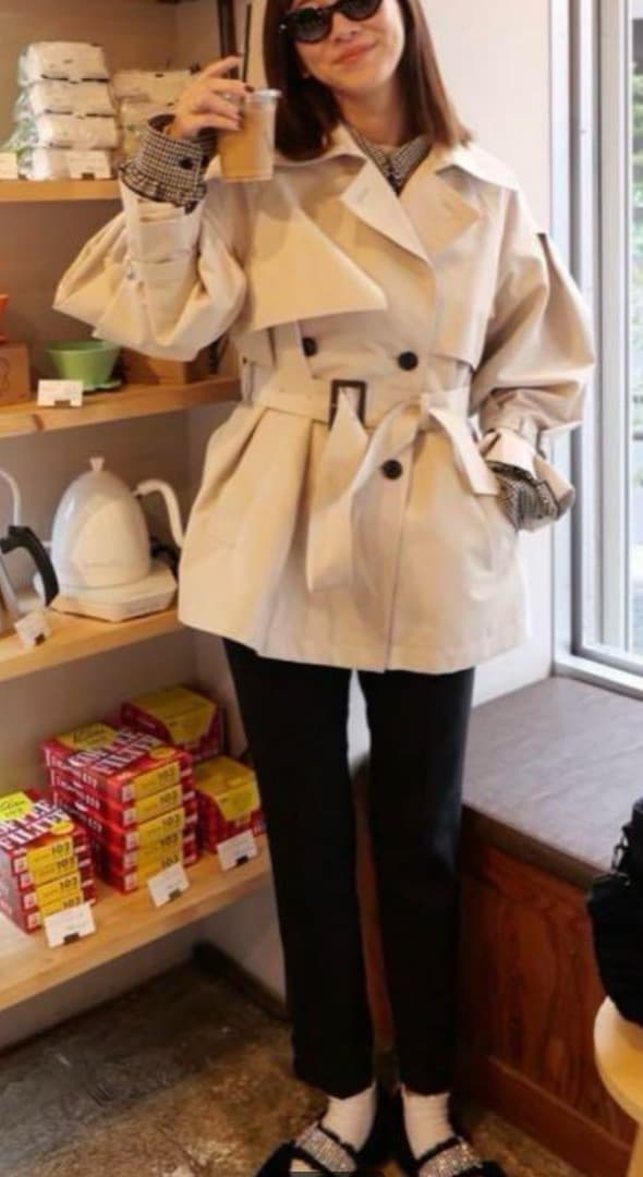 ✨極美品✨rosy monster トレンチコート ブラック