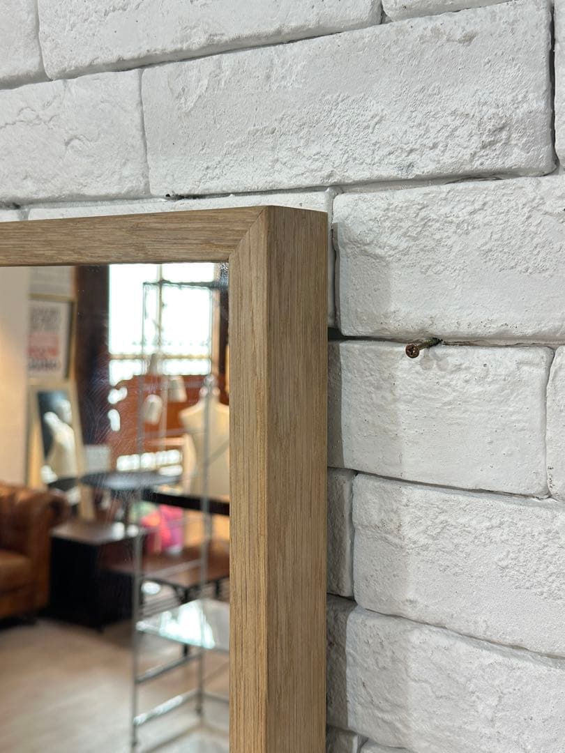 【Haneki 】IKEA イケア　ミラー　鏡　木製　フレーム　姿見