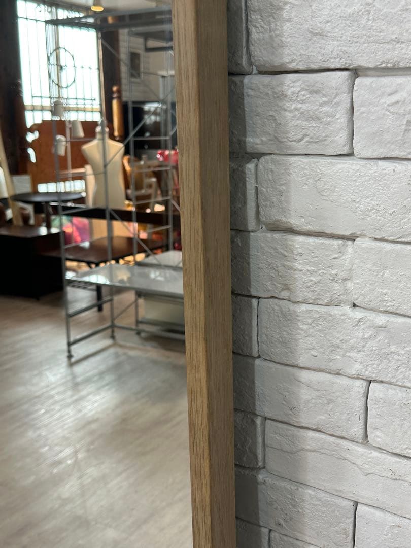 【Haneki 】IKEA イケア　ミラー　鏡　木製　フレーム　姿見