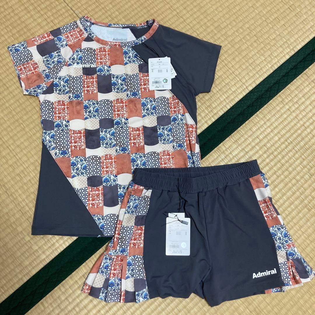 【新品】Admiral テニスウェア 上下セット M　グレー/マルチカラー