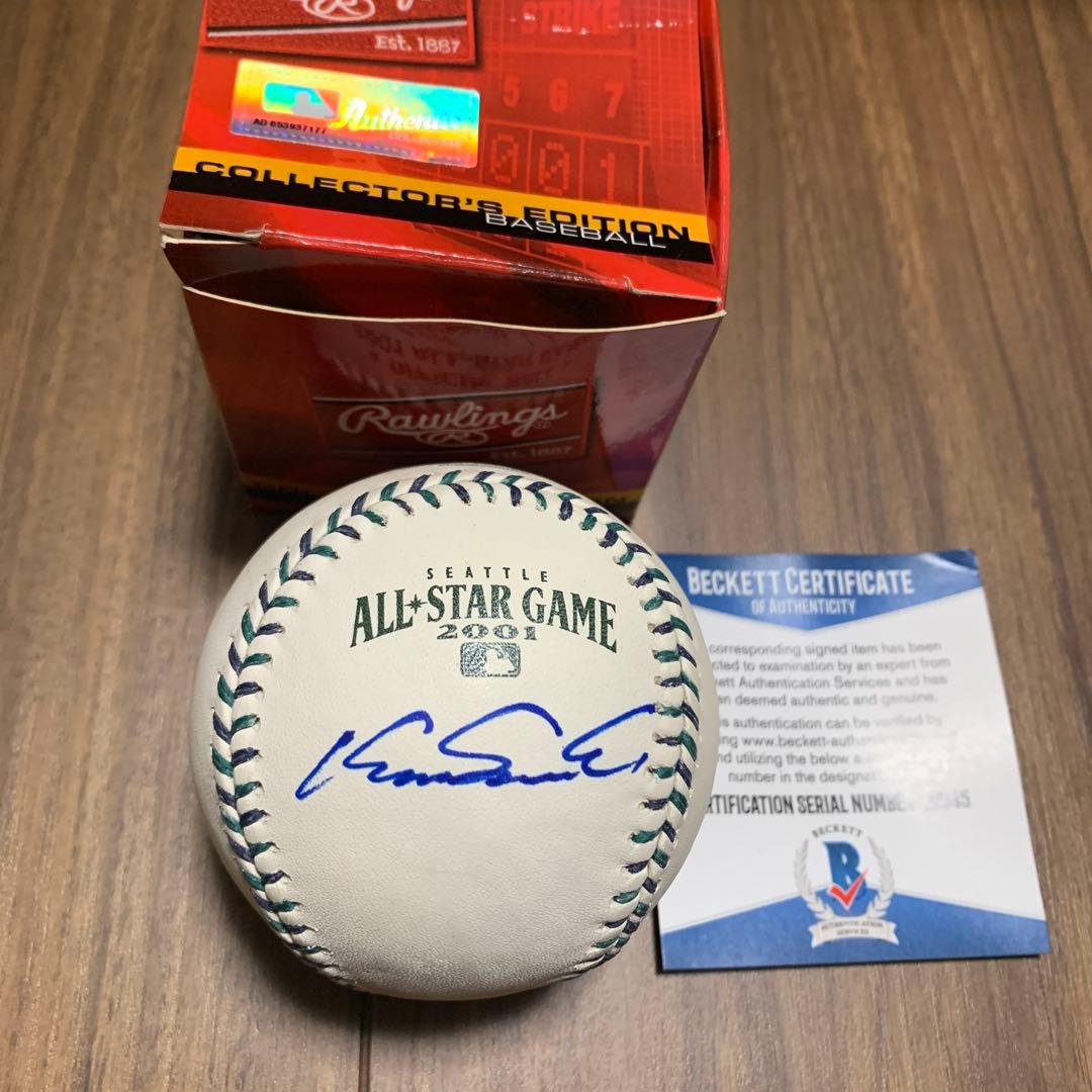 BECKETT社鑑定済 佐々木主浩 2001 MLB オールスター公式球 サイン