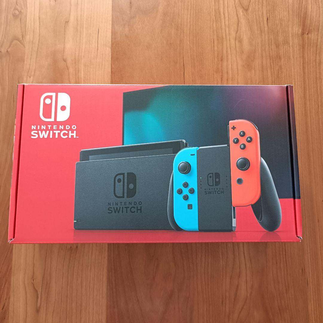 Nintendo Switch本体 青/赤Joy-Con SDカード付！