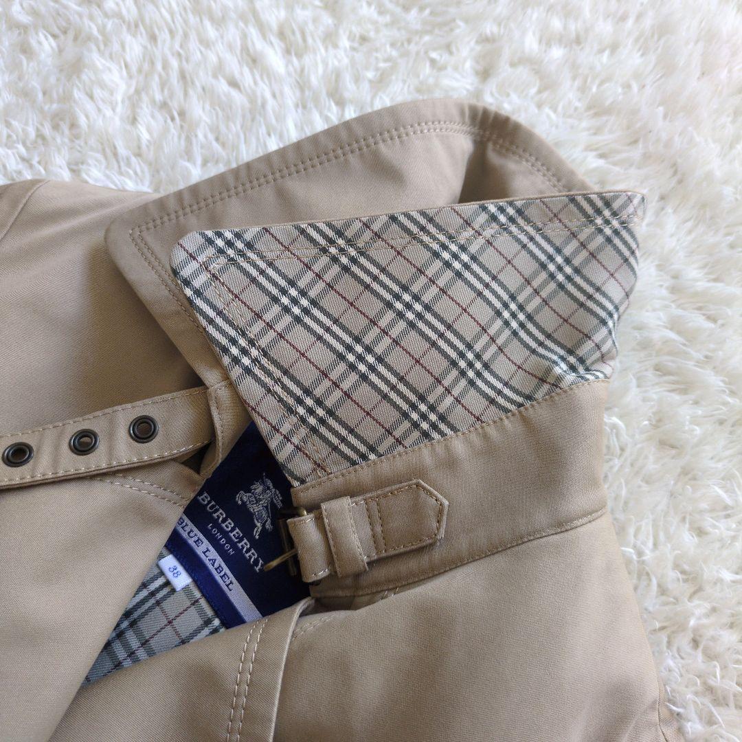 バーバリーブルーレーベル　トレンチコート　ノバチェック　シングル　ベージュ