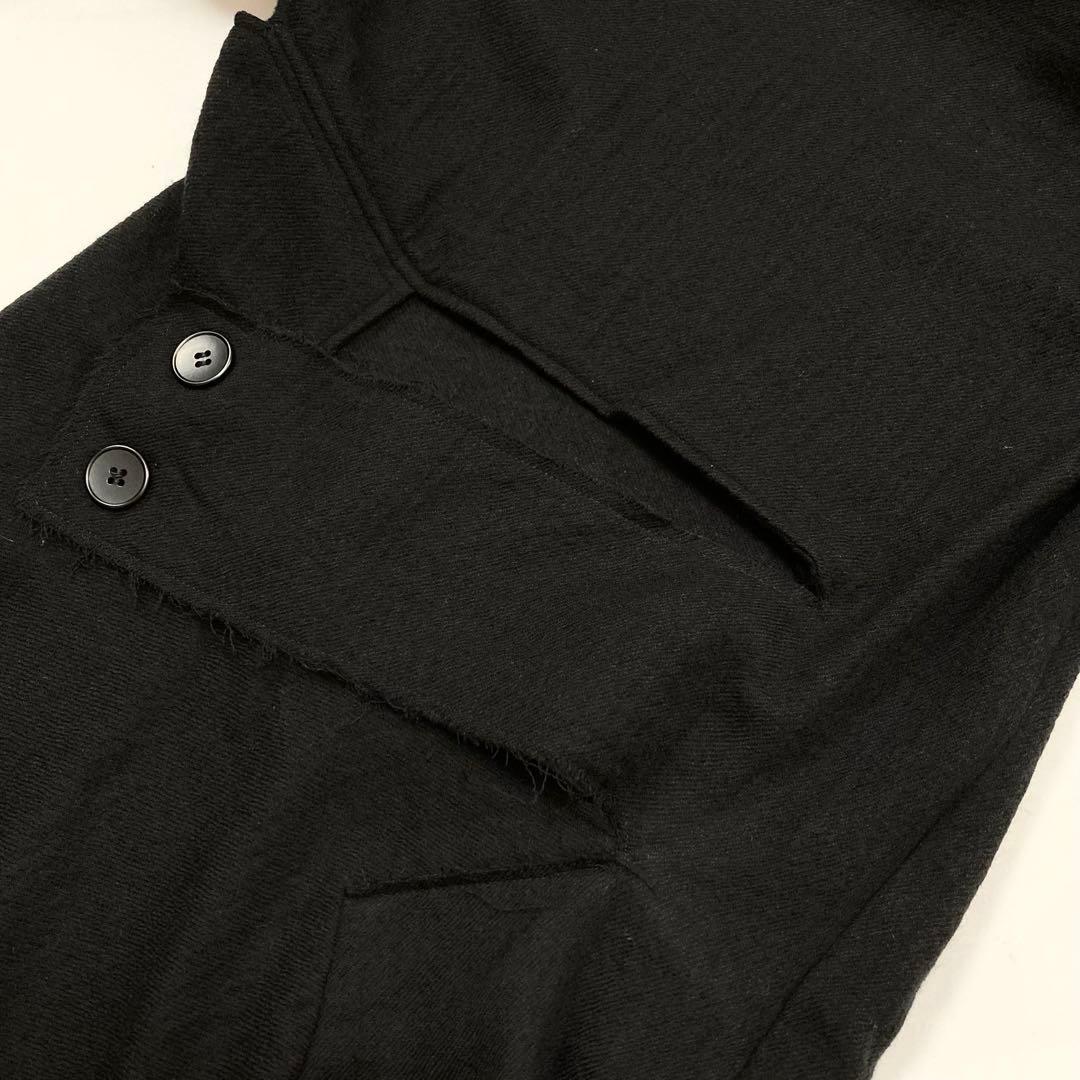 LIMI feu 24AW ウールサージ ドレープ ドレス 黒3