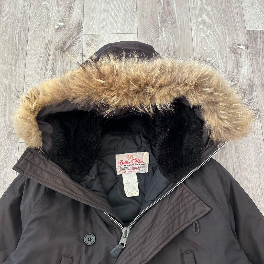 SPIEWAK N3B フライトジャケット 38 黒 リアルファー アメリカ製