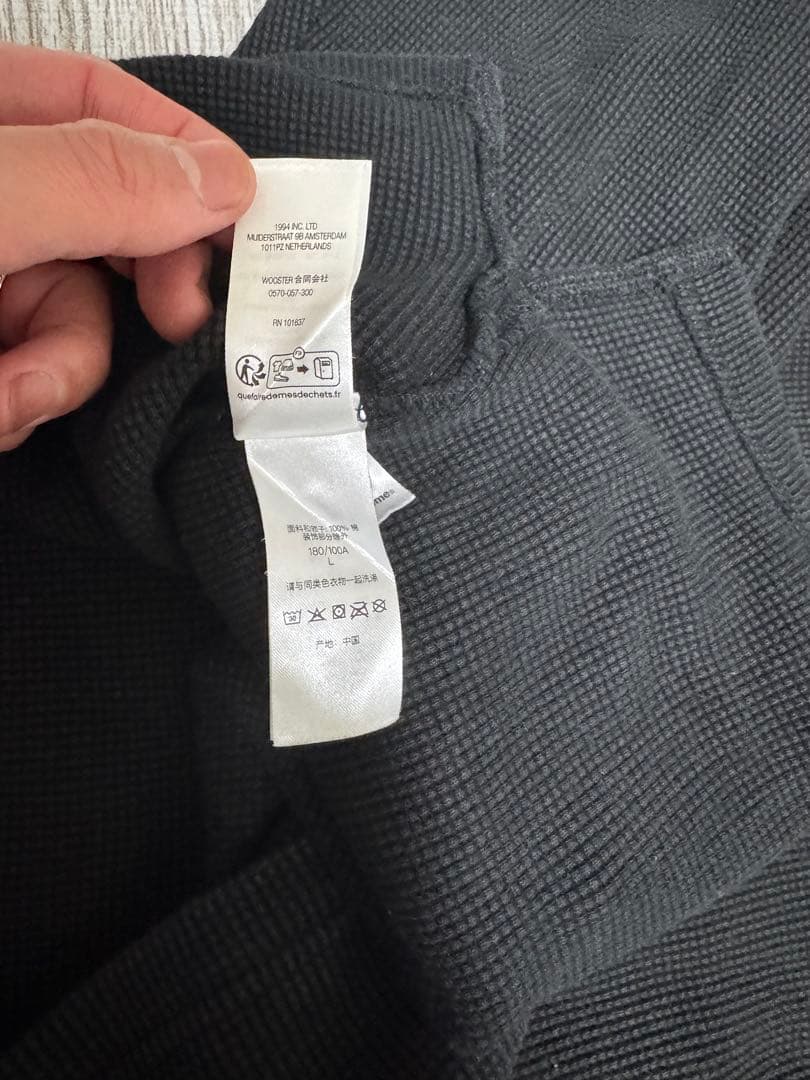 supreme サーマルポロ　Lサイズ　ブラック　23fw