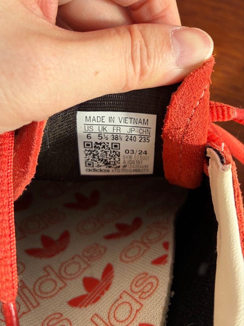 【1回短時間使用 24cm】 adidas HANDBALL SPEZIAL