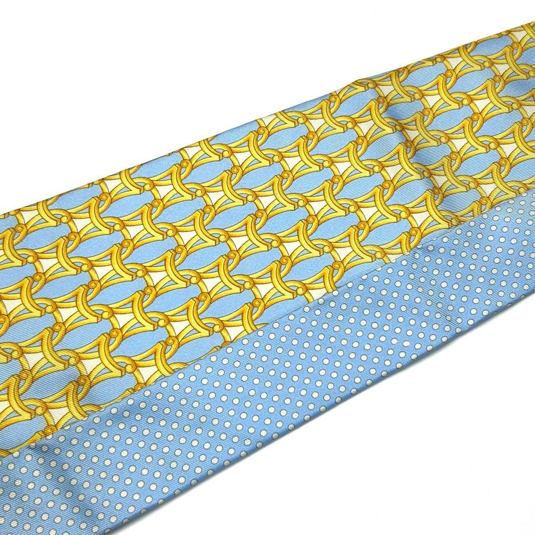 【新品タグ付き✨】ヴェルサーチ ネクタイ ライトブルー バロック柄 メドゥーサ