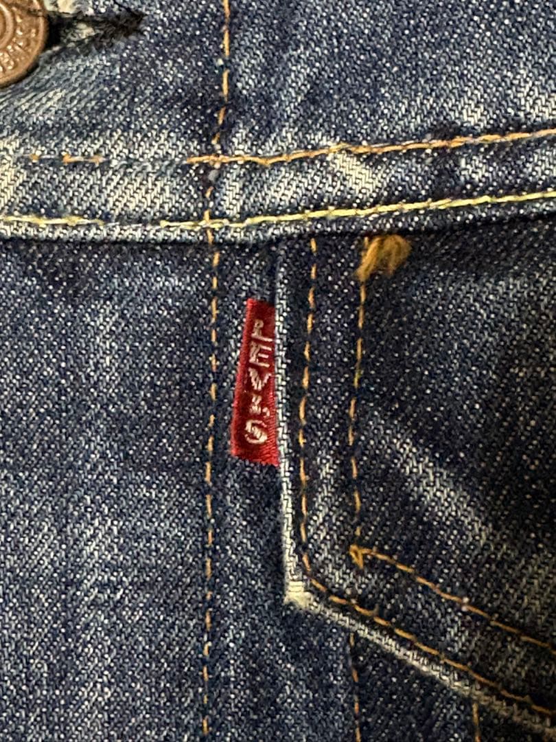 60s LEVI’S 70505 BIGE 色残り約7割 不均等V