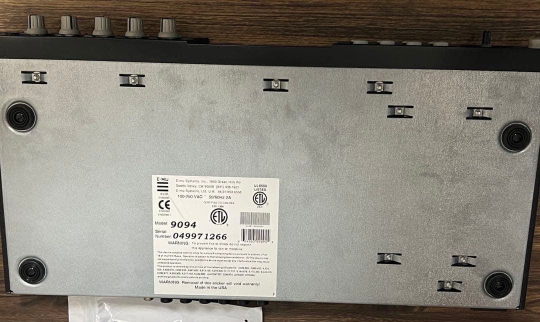 即配送 E-mu Systems Proteus 2000 電源コードセット