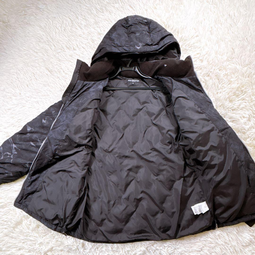 【メンズ3☆美品】ダンスウィズドラゴン　ダウンジャケット　2WAY 刺繍ワッペン