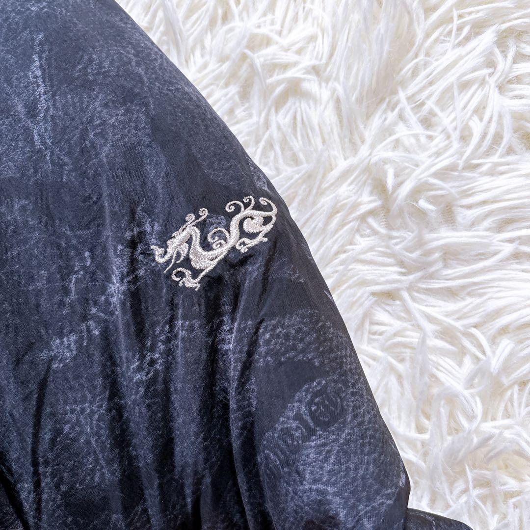 【メンズ3☆美品】ダンスウィズドラゴン　ダウンジャケット　2WAY 刺繍ワッペン