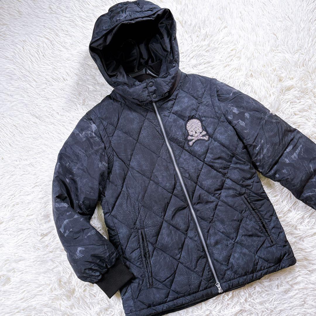 【メンズ3☆美品】ダンスウィズドラゴン　ダウンジャケット　2WAY 刺繍ワッペン