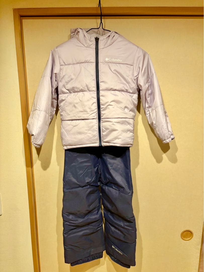 新品 Columbia 子ども用スキーウェア ネイビー/薄紫 XXS 110