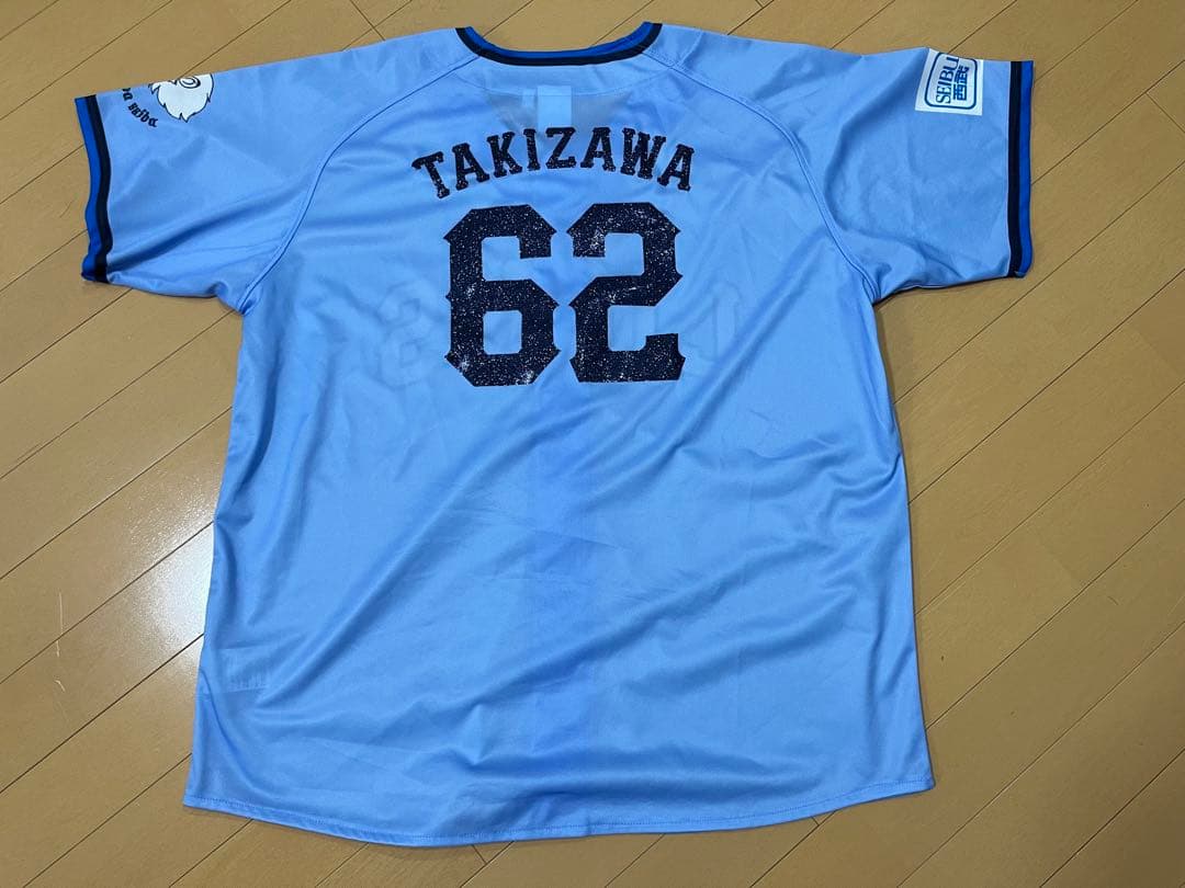 西武ライオンズ　サマーブルーユニフォーム　滝澤夏央　62　サイズL