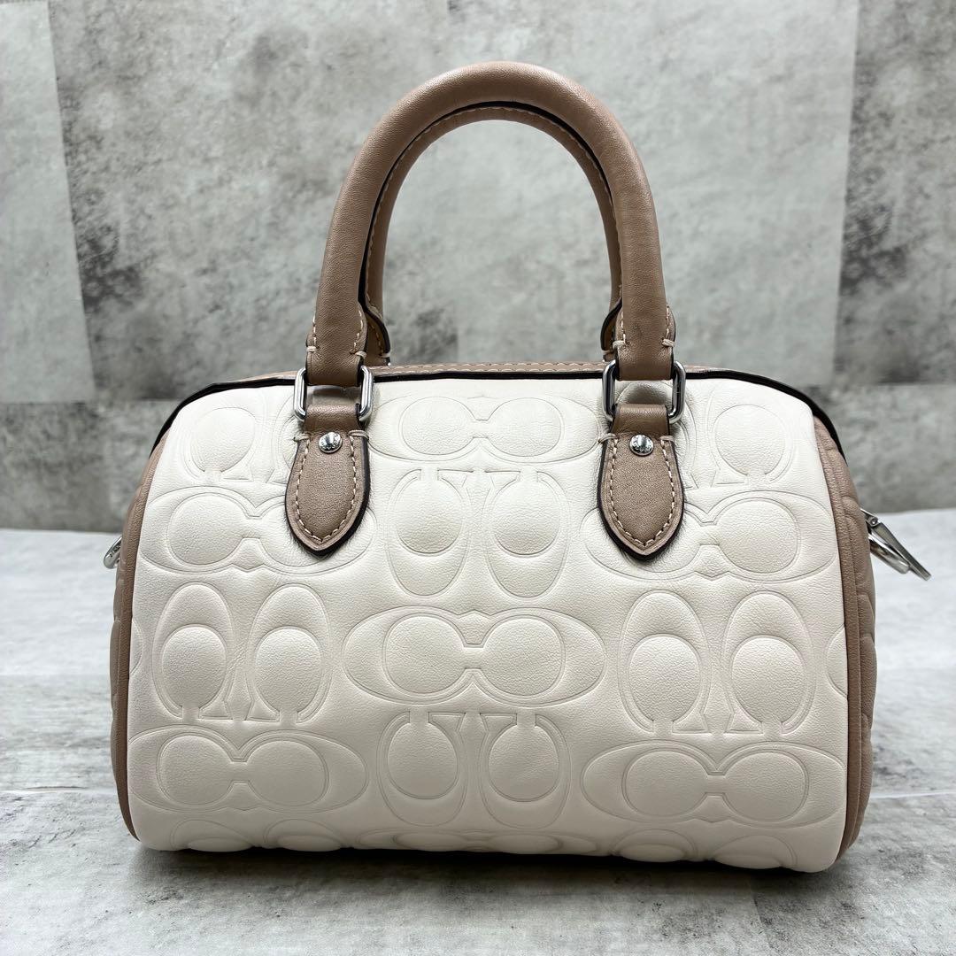 極美品✨コーチ　 ミニローアン　クロスボディバッグ　2way シグネチャーレザー