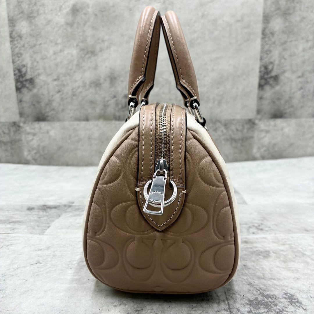 極美品✨コーチ　 ミニローアン　クロスボディバッグ　2way シグネチャーレザー